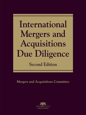 cover image of International Mergers and Acquisitions Due Diligence